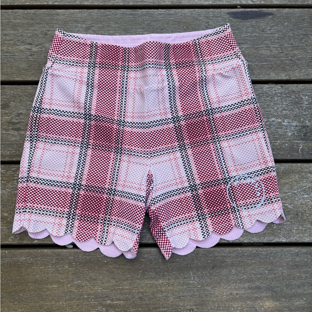 Plaid Red Women's Shorts - Picture 3 of 3
